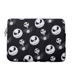 Jack Print, White, Before, Plain, Black, Simple, Christmas 13  Vertical Laptop Sleeve Case With Pocket