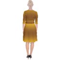 Amber Orange To Chocolate Brown Bilinear Gradient Wrap Up Cocktail Dress View2