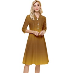 Amber Orange To Chocolate Brown Bilinear Gradient Classy Knee Length Dress
