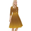 Amber Orange To Chocolate Brown Bilinear Gradient Classy Knee Length Dress View2