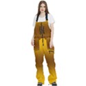 Amber Orange To Chocolate Brown Bilinear Gradient Women s Front Zip Ski And Snowboard Bib Pants View1