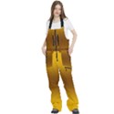 Amber Orange To Chocolate Brown Bilinear Gradient Women s Front Zip Ski And Snowboard Bib Pants View2