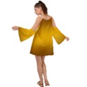 Chocolate Brown To Amber Orange Bilinear Gradient Boho Dress View2
