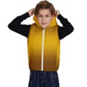 Chocolate Brown To Amber Orange Bilinear Gradient Kids  Stylish Hooded Puffer Vest View1