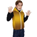 Chocolate Brown To Amber Orange Bilinear Gradient Kids  Stylish Hooded Puffer Vest View3