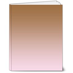 Chocolate Brown To Pink Lace Linear Gradient 7  X 9  Hardcover Notebook