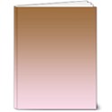 Chocolate Brown To Pink Lace Linear Gradient 7  x 9  Hardcover Notebook View1