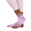 Chocolate Brown To Pink Lace Bilinear Gradient Smooth Crew Length Tube Socks View2