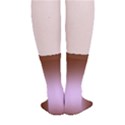 Chocolate Brown To Pink Lace Bilinear Gradient Smooth Crew Length Tube Socks View4
