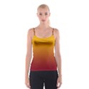 Amber Orange To Burgundy Red Linear Gradient Spaghetti Strap Top View1