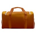 Amber Orange To Burgundy Red Linear Gradient Sports Gym Duffle Bag with Shoe Compartment View2