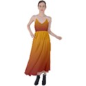 Amber Orange To Burgundy Red Linear Gradient Tie Back Maxi Dress View1