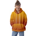 Amber Orange To Burgundy Red Linear Gradient Kids  Oversized Hoodie View1