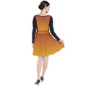Burgundy Red To Amber Orange Linear Gradient Plunge Pinafore Dress View2