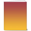 Burgundy Red To Amber Orange Linear Gradient 7  x 9  Hardcover Notebook View1
