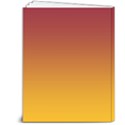 Burgundy Red To Amber Orange Linear Gradient 7  x 9  Hardcover Notebook View2