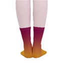 Burgundy Red To Amber Orange Linear Gradient Smooth Crew Length Tube Socks View4