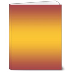 Burgundy Red To Amber Orange Bilinear Gradient 7  X 9  Hardcover Notebook