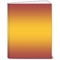 Burgundy Red To Amber Orange Bilinear Gradient 7  x 9  Hardcover Notebook View1