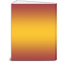 Burgundy Red To Amber Orange Bilinear Gradient 7  x 9  Hardcover Notebook View2