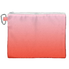 Pink Lace To Scarlet Red Linear Gradient Canvas Cosmetic Bag (xxl)