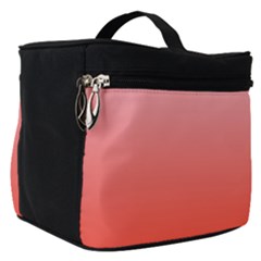 Pink Lace To Scarlet Red Linear Gradient Make Up Travel Bag (small)