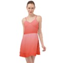 Pink Lace To Scarlet Red Linear Gradient Summer Time Chiffon Dress View1