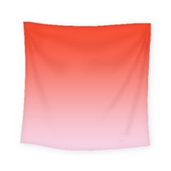 Scarlet Red To Pink Lace Linear Gradient Square Tapestry (small)