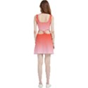 Scarlet Red To Pink Lace Linear Gradient Velour Cutout Dress View2