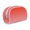 Scarlet Red To Pink Lace Linear Gradient Make Up Case (Small) View1