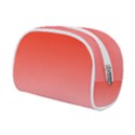Scarlet Red To Pink Lace Linear Gradient Make Up Case (Small) View2