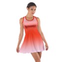 Pink Lace To Scarlet Red Bilinear Gradient Cotton Racerback Dress View1