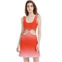 Pink Lace To Scarlet Red Bilinear Gradient Velour Cutout Dress View1