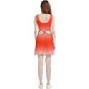 Pink Lace To Scarlet Red Bilinear Gradient Velour Cutout Dress View2