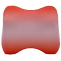 Scarlet Red To Pink Lace Bilinear Gradient Velour Head Support Cushion View1