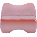 Scarlet Red To Pink Lace Bilinear Gradient Velour Head Support Cushion View2