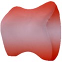 Scarlet Red To Pink Lace Bilinear Gradient Velour Head Support Cushion View4