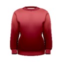 Coral Pink To Burgundy Red Linear Gradient Women s Sweatshirt View1