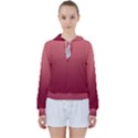 Coral Pink To Burgundy Red Linear Gradient Women s Tie Up Sweat View1