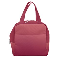Coral Pink To Burgundy Red Linear Gradient Boxy Hand Bag
