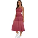 Coral Pink To Burgundy Red Linear Gradient Sleeveless Shoulder Straps Boho Dress View2