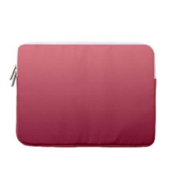 Coral Pink To Burgundy Red Linear Gradient 13  Vertical Laptop Sleeve Case With Pocket