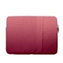 Coral Pink To Burgundy Red Linear Gradient 13  Vertical Laptop Sleeve Case With Pocket View2