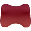 Burgundy Red To Coral Pink Linear Gradient Head Support Cushion View1