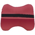 Burgundy Red To Coral Pink Linear Gradient Head Support Cushion View2