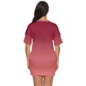 Burgundy Red To Coral Pink Linear Gradient Just Threw It On Dress View4