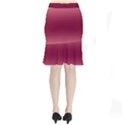 Coral Pink To Burgundy Red Bilinear Gradient Short Mermaid Skirt View2