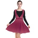 Coral Pink To Burgundy Red Bilinear Gradient Plunge Pinafore Dress View1