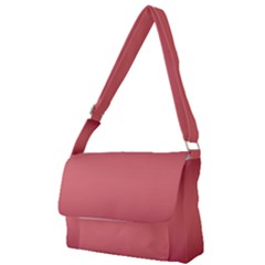 Burgundy Red To Coral Pink Bilinear Gradient Full Print Messenger Bag (s)