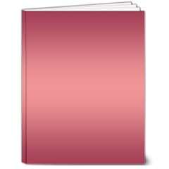 Burgundy Red To Coral Pink Bilinear Gradient 7  X 9  Hardcover Notebook